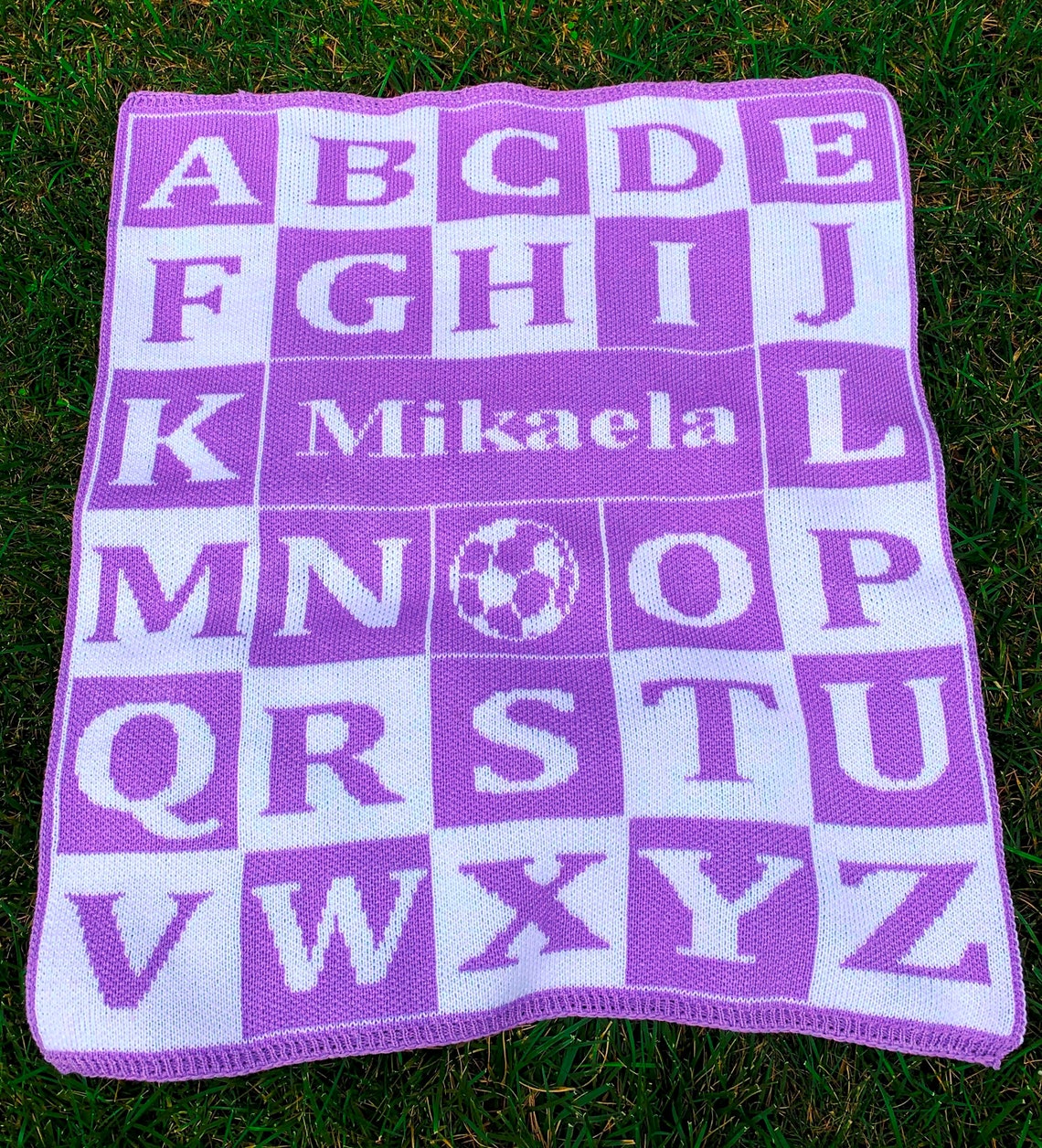 Personalized Alphabet Blanket FREE SHIPPING Name Blanket Etsy