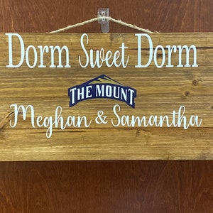 Dorm door sign, dorm decor for college girls, dorm decor wall, dorm sweet dorm sign, personalized dorm sweet dorm door sign for girls