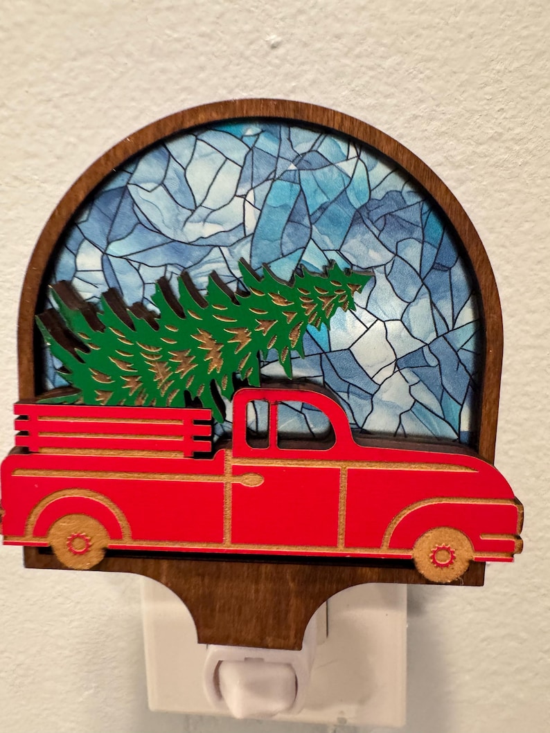 Pickup Truck Christmas Tree Nightlight