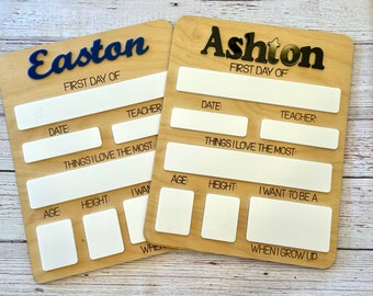 First day of school sign, kids school sign, school photo prop for girls, first day of kindergarten sign for boys, kids first day of school