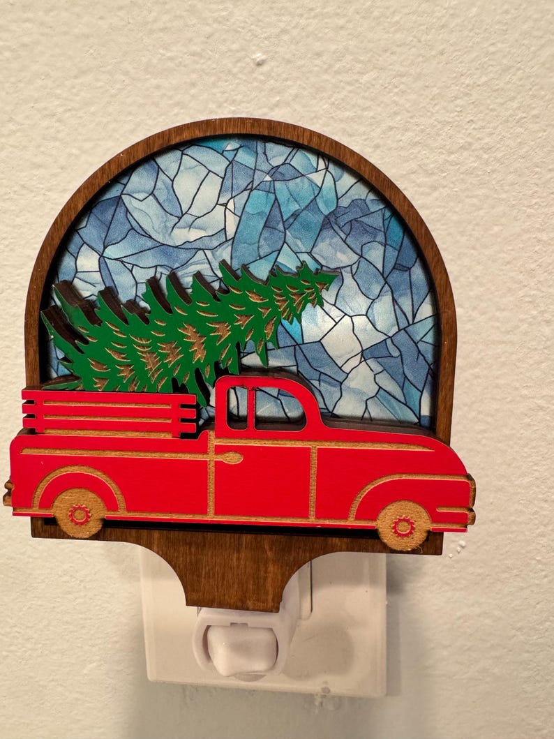 Pickup Truck Christmas Tree Nightlight - Thumbnail 3