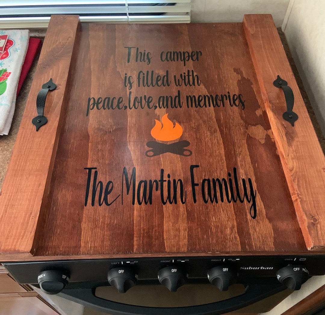 RV Stove Cover for Gas Stove, Decor for Rvs, Travel Trailer Storage