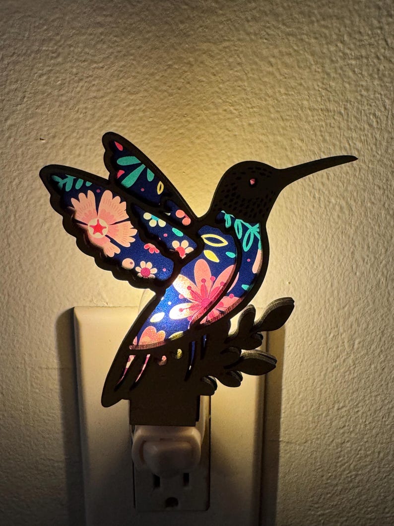 CraftsbyTara Hummingbird Night Light - Thumbnail 5