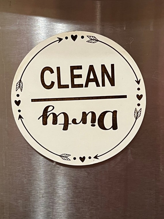 Dishwasher Magnet Clean Dirty, Clean Dirty Dishwasher Magnet Dirty Clean  Running, Dirty Clean Dishwasher Magnet Funny, Housewarming Gift 