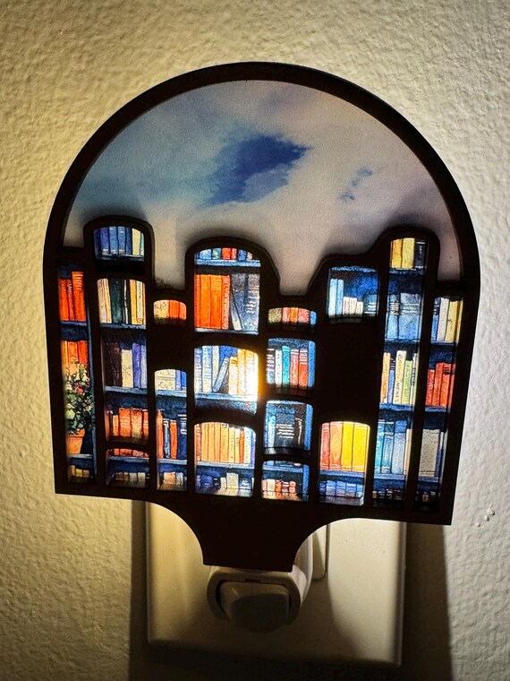 Book Lover Nightlight, Book shelf night light, Library Books Lamp Light,  Bookshelf Night Light, Cozy Reading Decor, Read More night light