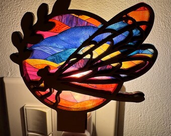 Dragonfly nightlight for girls room, dragonfly night lights, dragonfly nursery decor, dragonfly kitchen items, dragonfly gifts for her