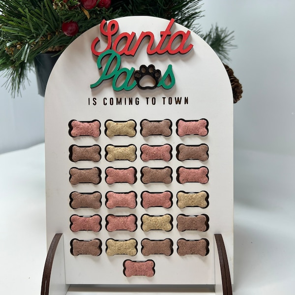 Advent calendar for Dogs, Dog Treat Christmas Countdown, Puppy Christmas Gift, puppy treat Advent calendar, gift for dog lovers