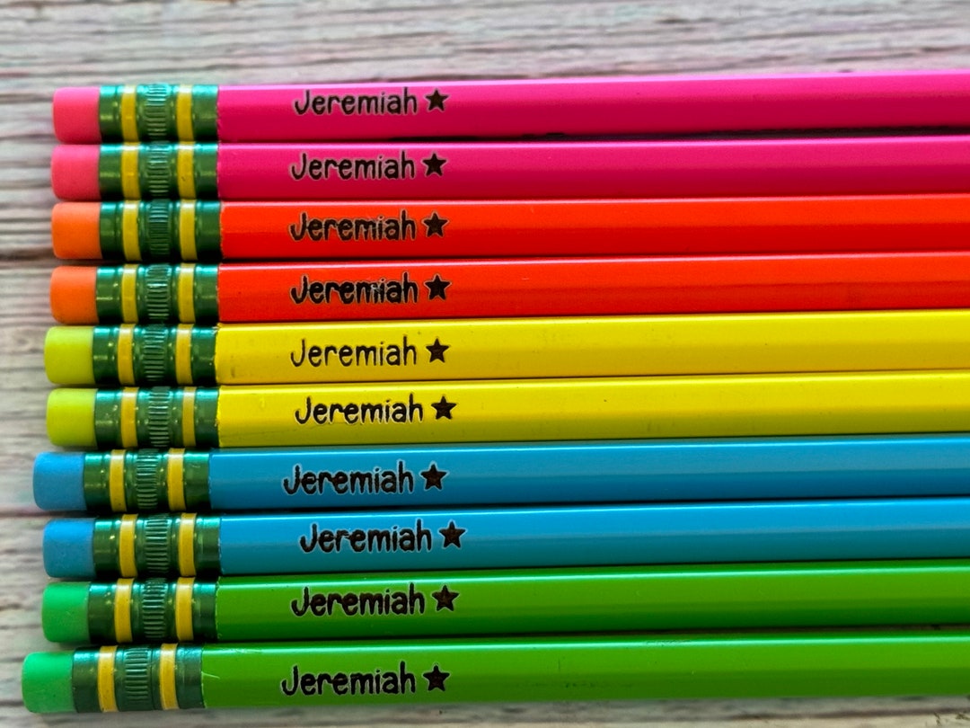 Personalized Pencils With Name, Pencils Engraved, Custom Pencils, Back ...