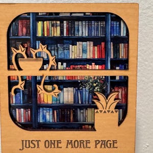 Book Lover Nightlight, Book shelf night light, Library Books Lamp Light, Bookshelf Night Light, Cozy Reading Decor, Read More night light one more page
