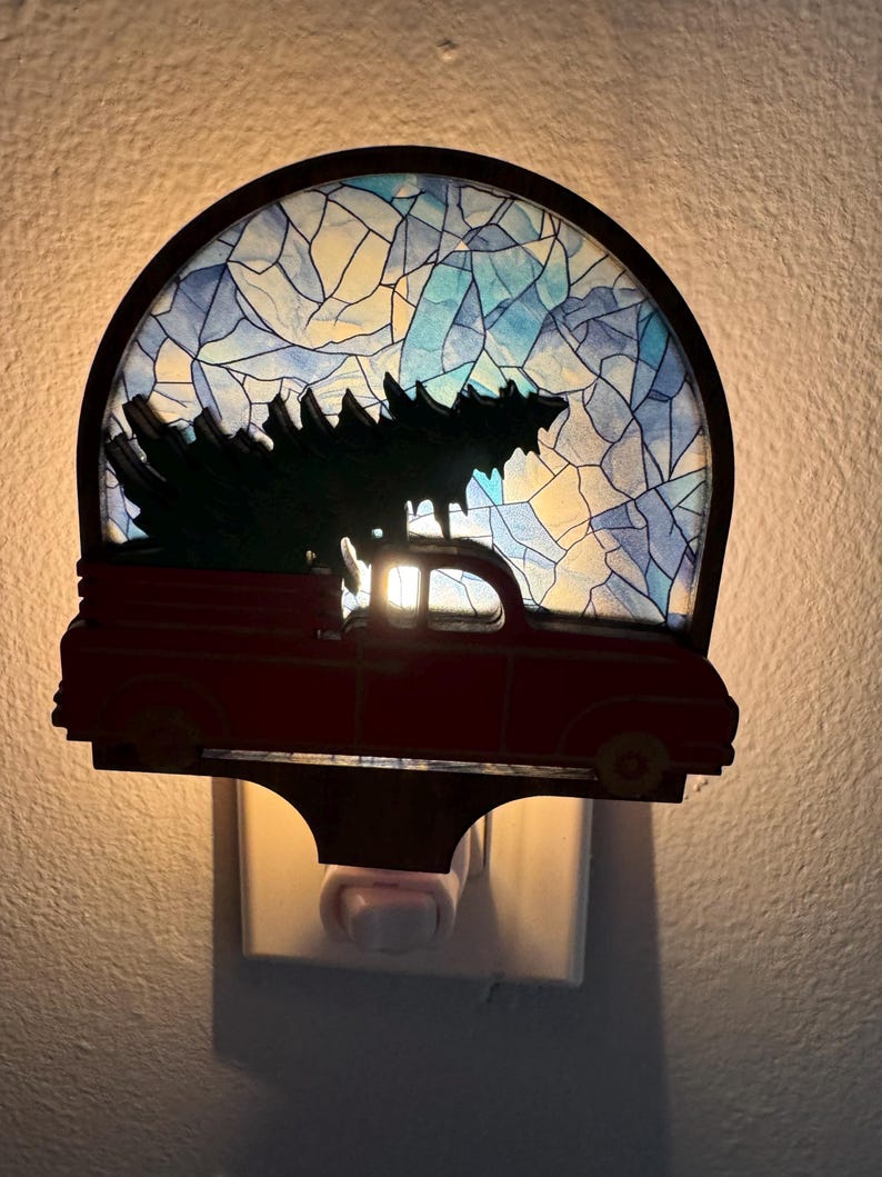 Pickup Truck Christmas Tree Nightlight - Thumbnail 4