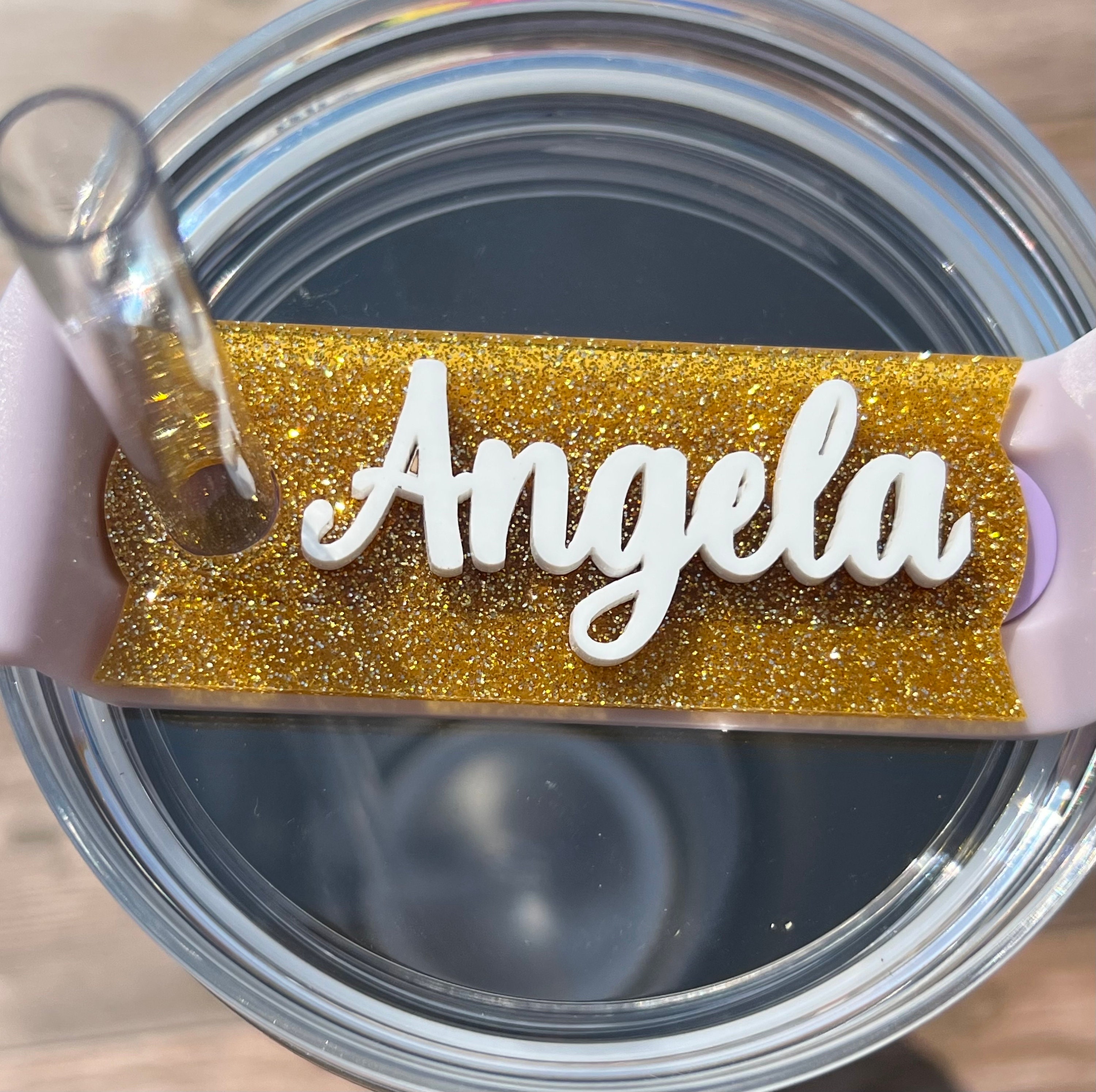 Personalized Tumbler Name Plate, Glitter Stanley Name Plate, Stanley Cup  Accessories, Stanley Cup Name Plate 40 Oz, Stanley Name Plate 30 Oz -  Stanley Tumbler - Stylish Stanley Tumbler - Pink Barbie Citron Dye Tie