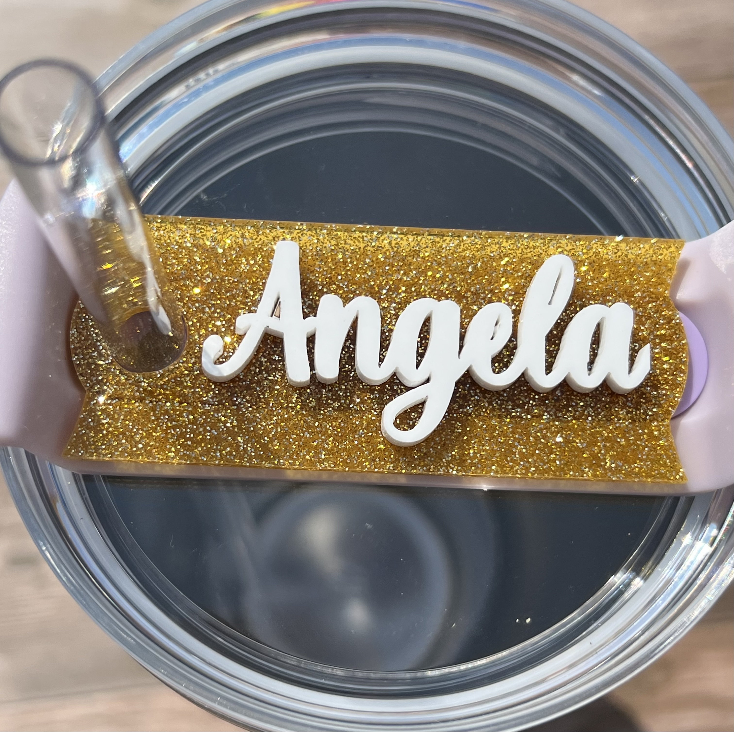 40oz Stanley Dupe Name Plate - Glitter Blank (V1) – OneStopSubShop