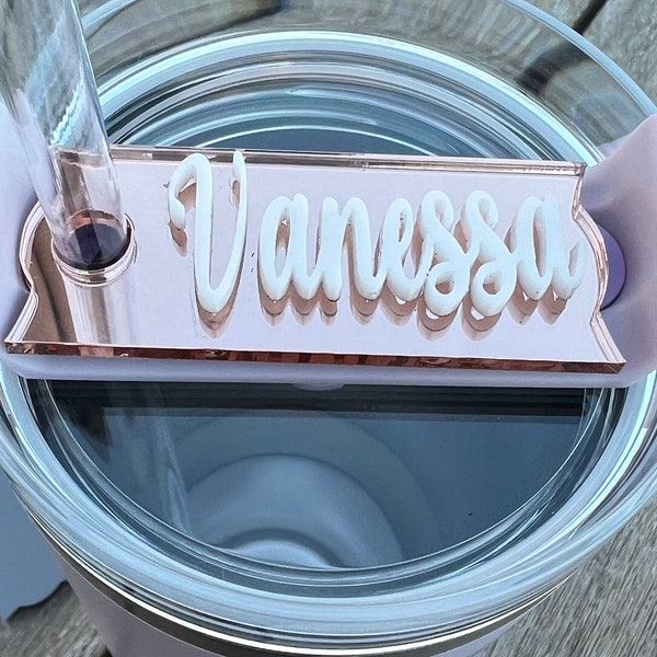 Stanley cup name plate, 40 oz stanley tumbler, Stanley nameplate , Stanley cup accessories, Mothers day gift from daughter, tumbler name tag