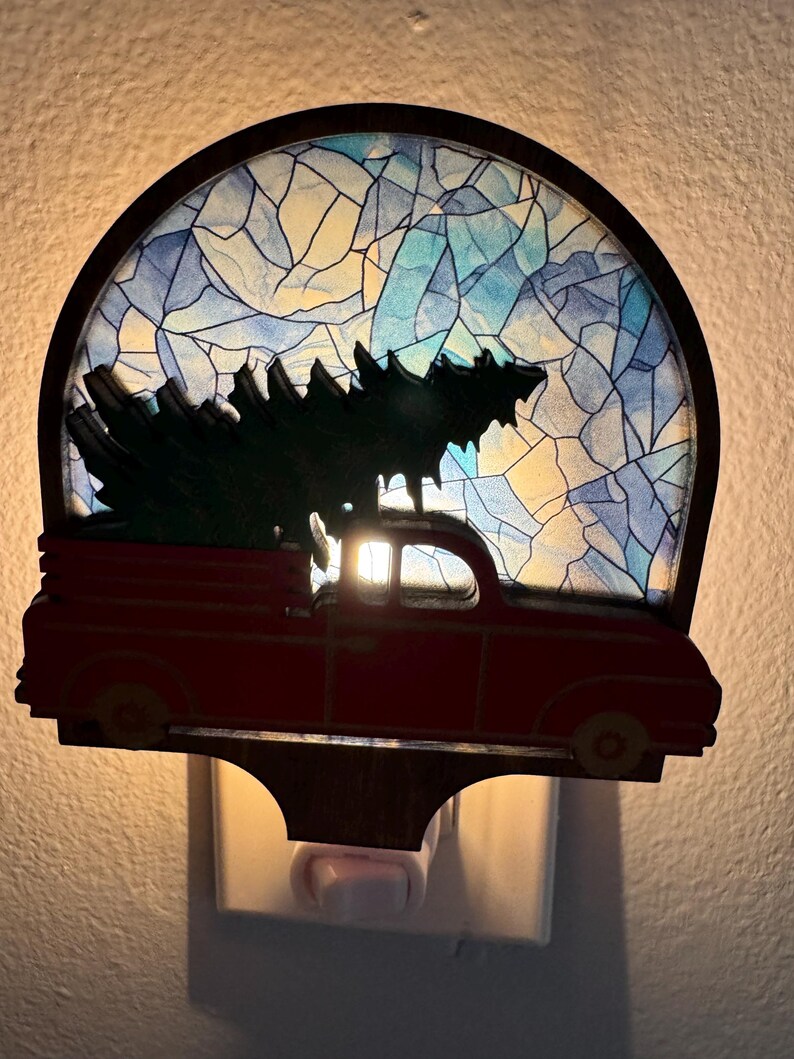 Pickup Truck Christmas Tree Nightlight - Thumbnail 2