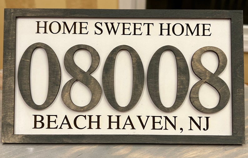 Home Zip Code Signs Zip Code Sign, Town Sign, Town Sign, Zip Code Gifts for Housewarming ...