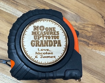 Tape measure for grandpa gift for Fathers day, no one measures up to you, love beyond measure, gift for pop from kids, tape measure for dad