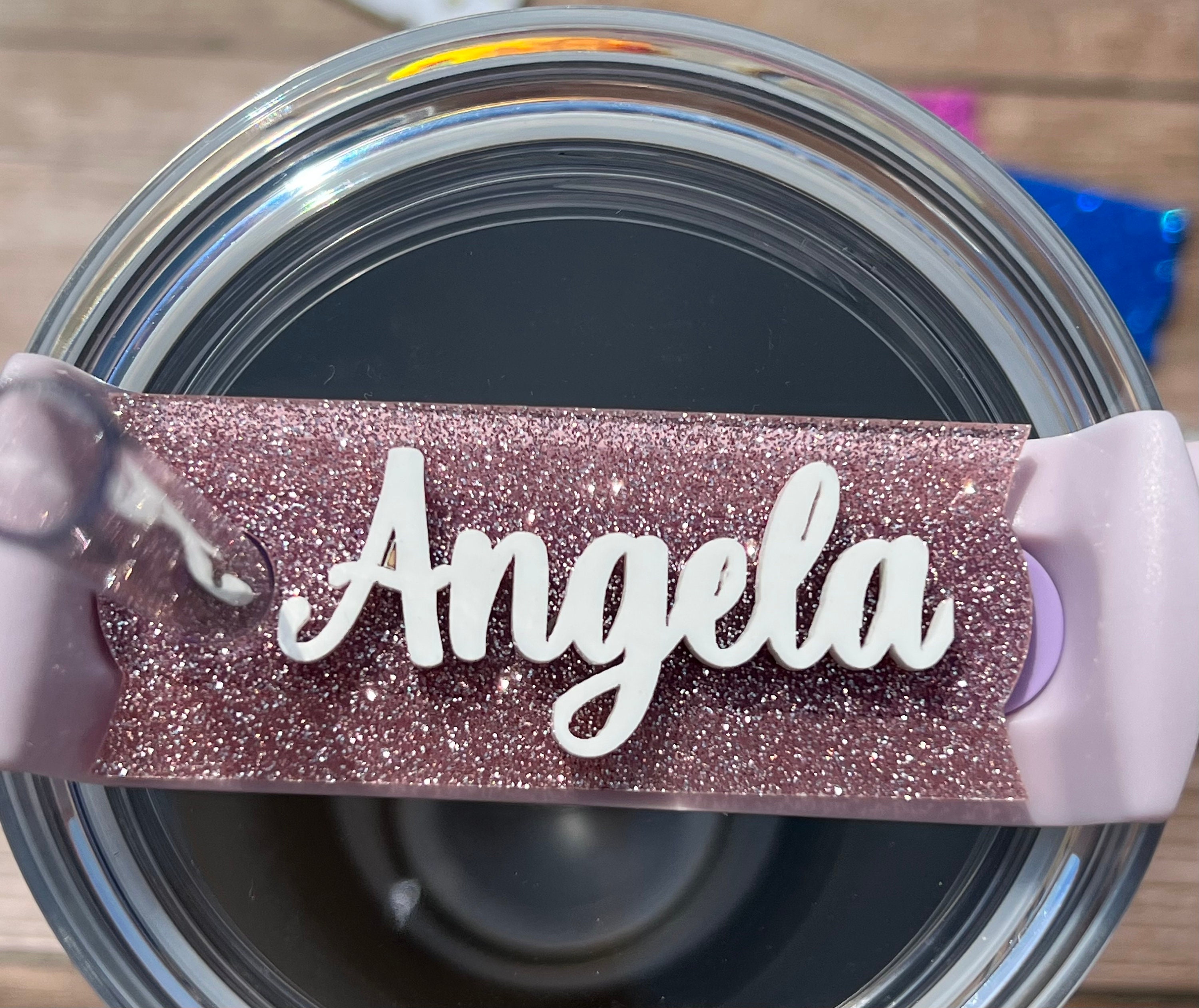 Stanley Cup Name Plate Glitter, Name Tag Glitter, 40 Oz Tumbler Tag,  Tumbler Name Tag, 40 Oz Stanley Cup Name Tag for Dancers, Dance Name 