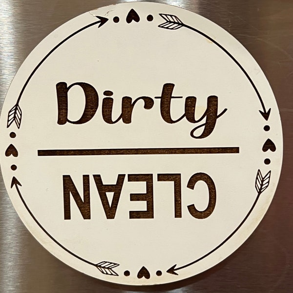 Dishwasher magnet svg,  dishwasher clean dirty svg, clean dirty svg, dirty clean dishwasher svg, dishwasher sign svg laser, kitchen sign svg