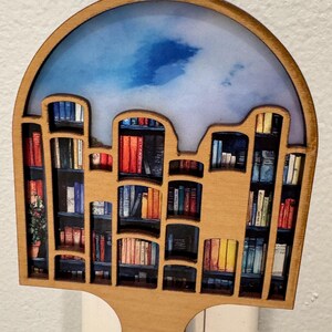 Book Lover Nightlight, Book shelf night light, Library Books Lamp Light, Bookshelf Night Light, Cozy Reading Decor, Read More night light image 9