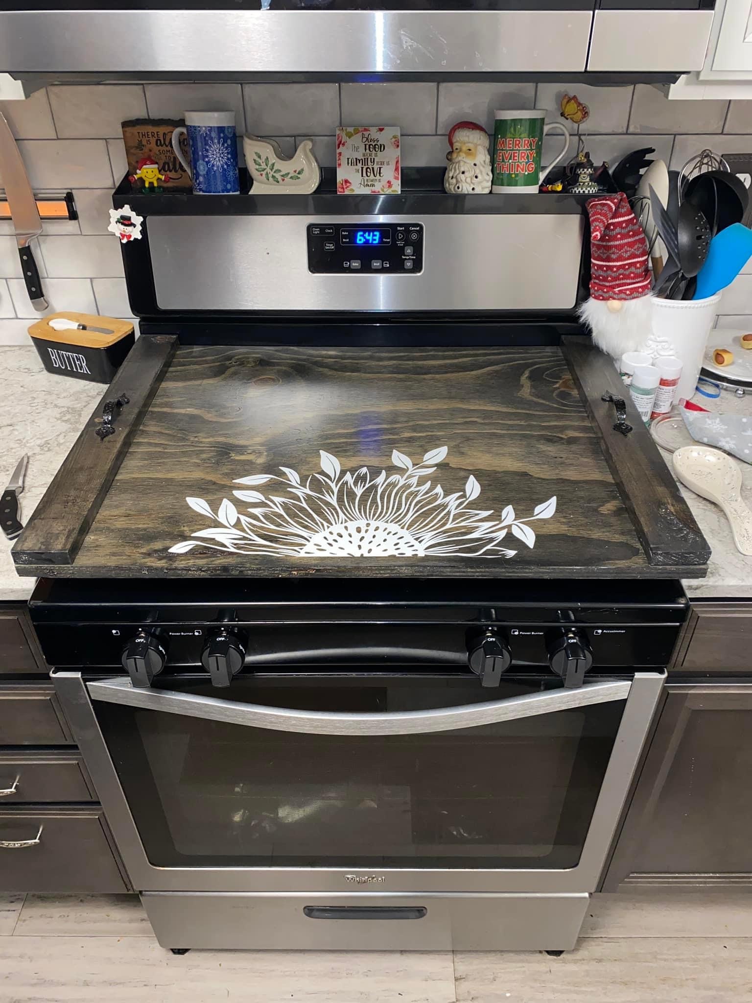 Distressed black Stovetop cover - Signs for Design