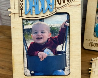 Best daddy ever visor clip, best dad ever car visor clip, Fathers day picture frame gift for dad from kids, Best dad ever picture frame