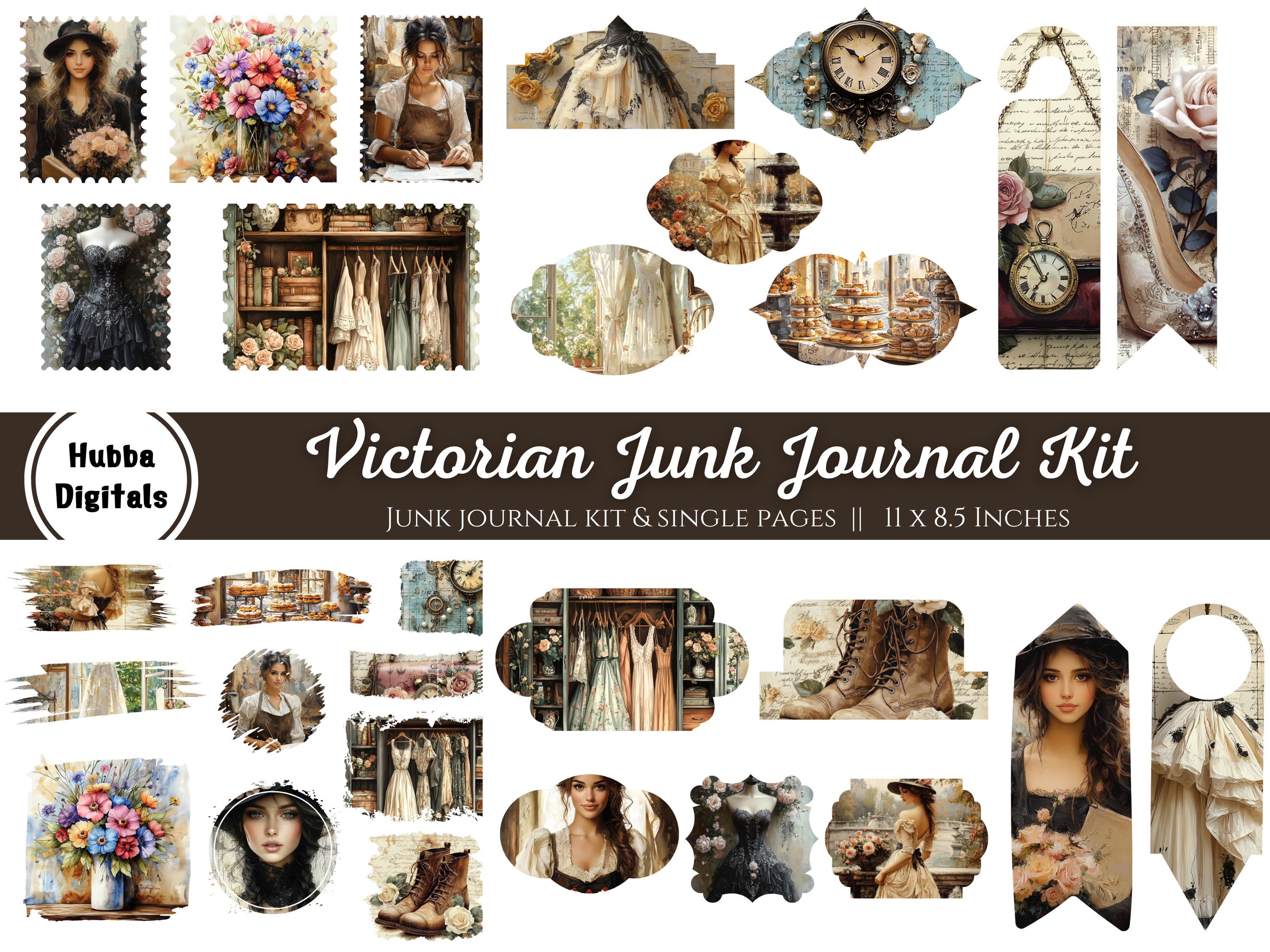 Victorian Junk Journal Printable Tags, Victorian Junk Journal Kit ...