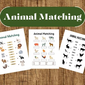 Association d'animaux pour enfants, 20 activités d'association de safaris à la ferme, jeux d'animaux, activité d'association pour tout-petits, cartable d'apprentissage, centres préscolaires