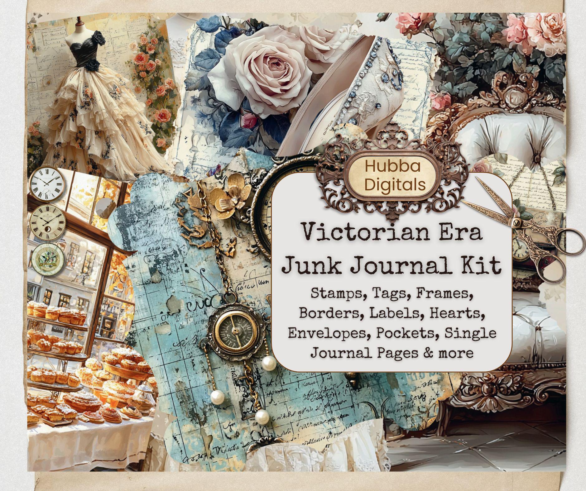 Victorian Junk Journal Printable Tags, Victorian Junk Journal Kit ...