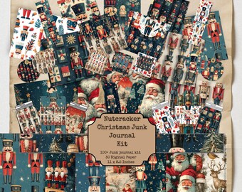 Notenkraker kerst ongewenste dagboek kits, zakken, notenkraker winter digitale download, kerst afdrukbare instant download, Craft Kit-project