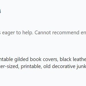 Printable gilded book covers, black leather book covers, 15 vintage book covers, letter-sized, printable, old decorative junk gold, DOWNLOAD