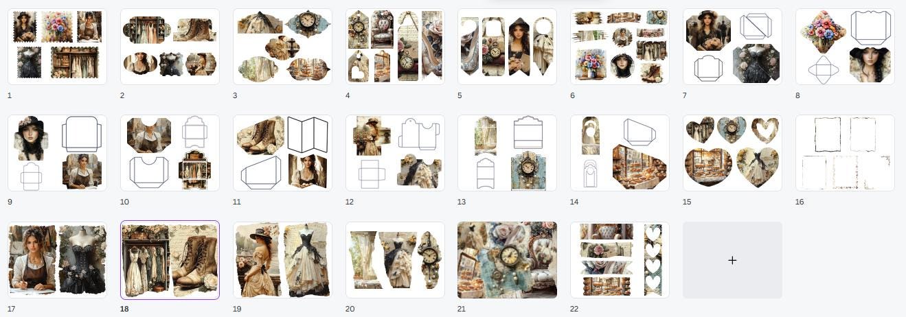 Victorian Junk Journal Printable Tags, Victorian Junk Journal Kit ...