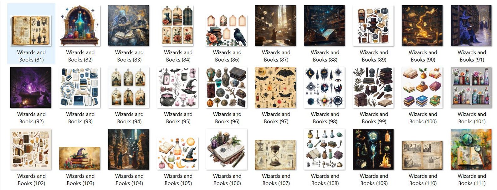 Wizards and Books Junk Journal Digital Kit Printable, Wizard Digital ...