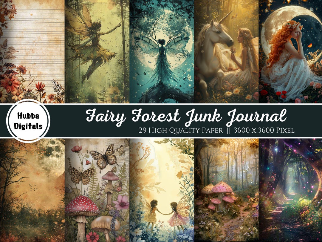 Fairy Forest Junk Journal Printable Kit Magical Fantasy Ephemera ...