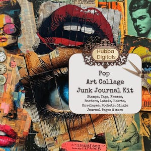 Diario di spazzatura pop art, collage retrò vintage, carta per album di ritagli di riviste effimere, pagine di sfondo di fumetti pop art divertenti, carta per collage pop art
