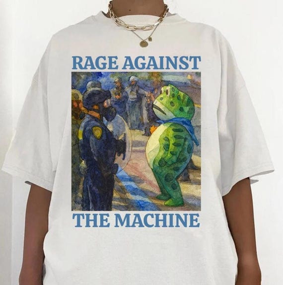 Portland Frog Protest Rage Against the Machine Unisex T-shirt, I