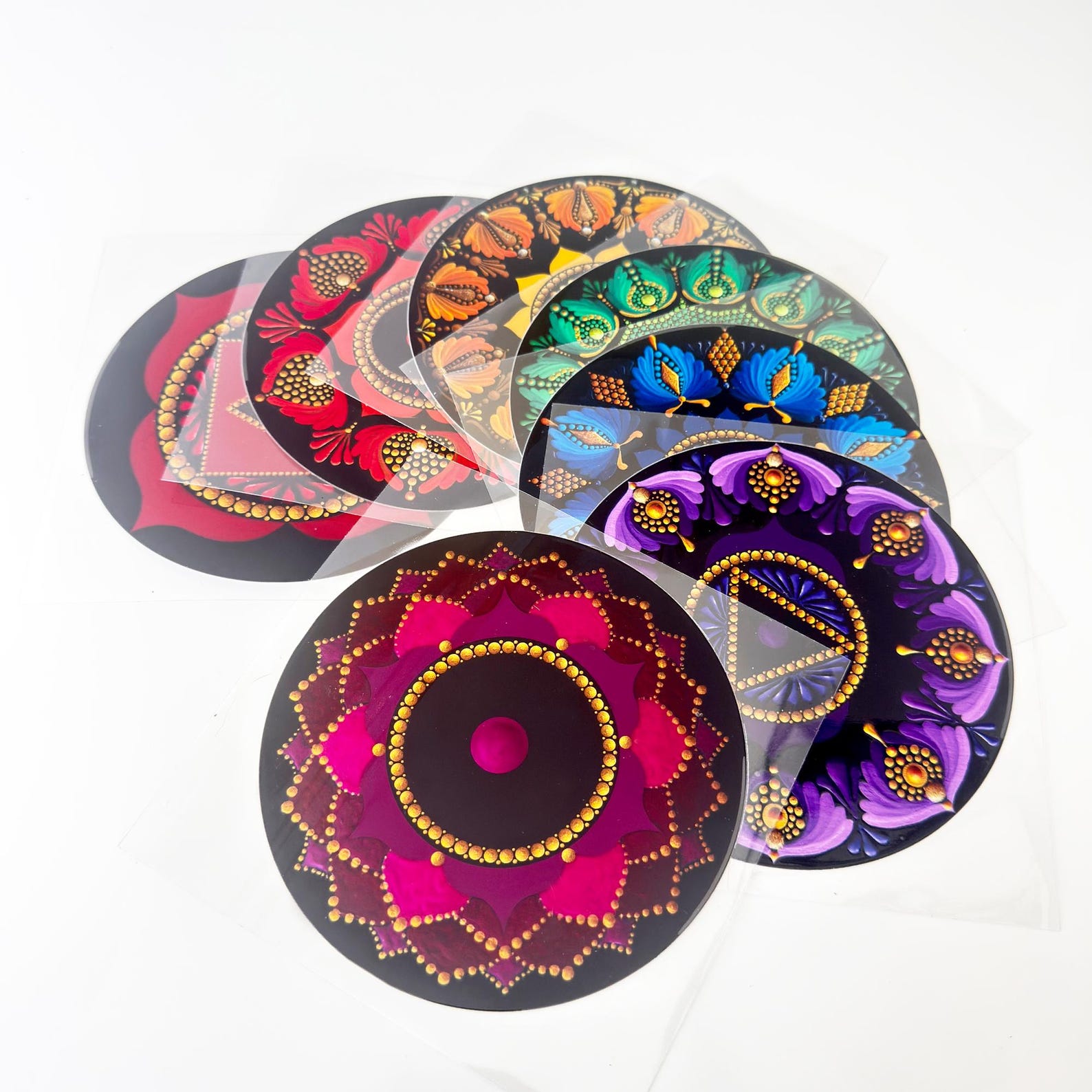 Seven Chakras UV Sticker Set - 5