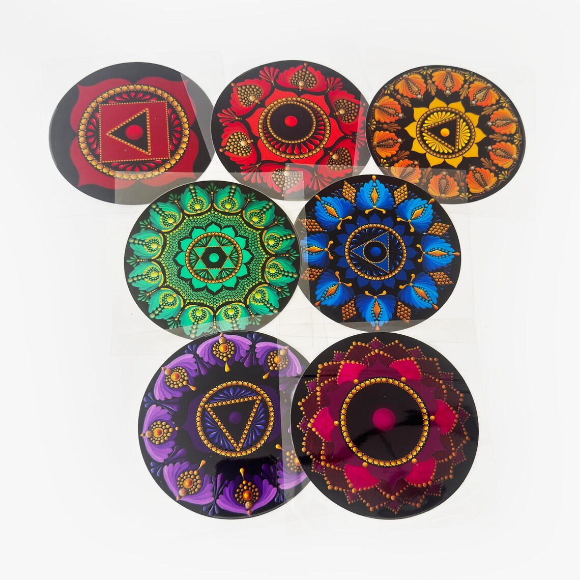 Seven Chakras UV Sticker Set - 5