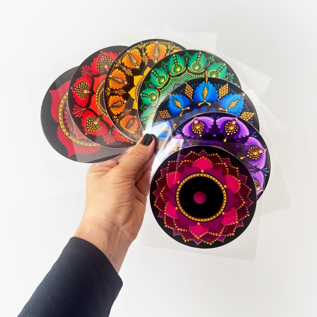 Seven Chakras UV Sticker Set - 5
