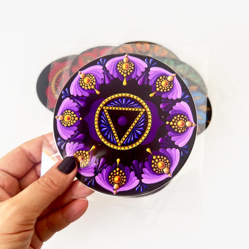 Seven Chakras UV Sticker Set - 5