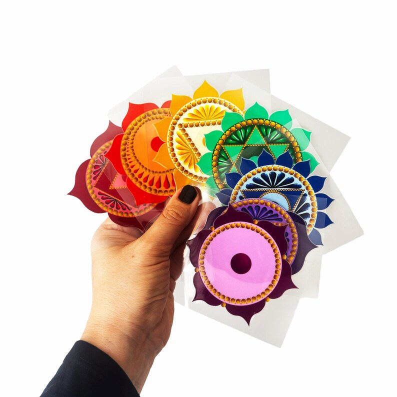 Seven Chakras UV Sticker Set - 4