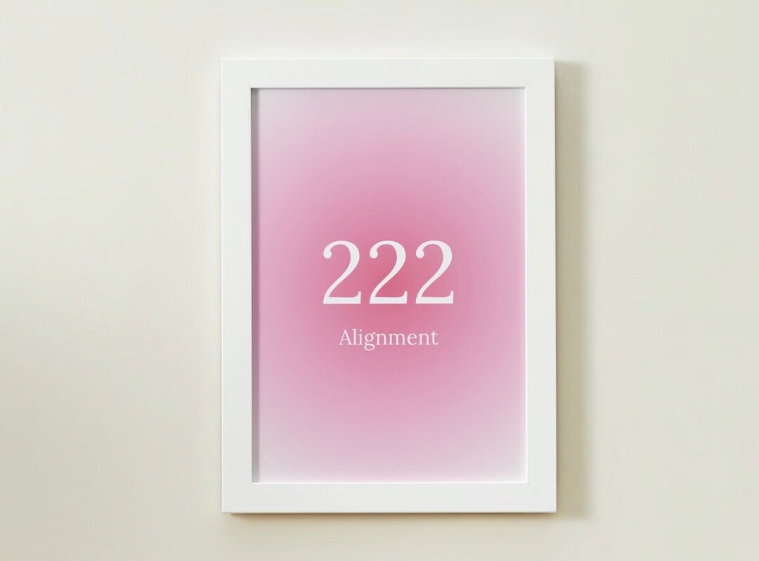 222 and Angels Number Digital Poster - Etsy