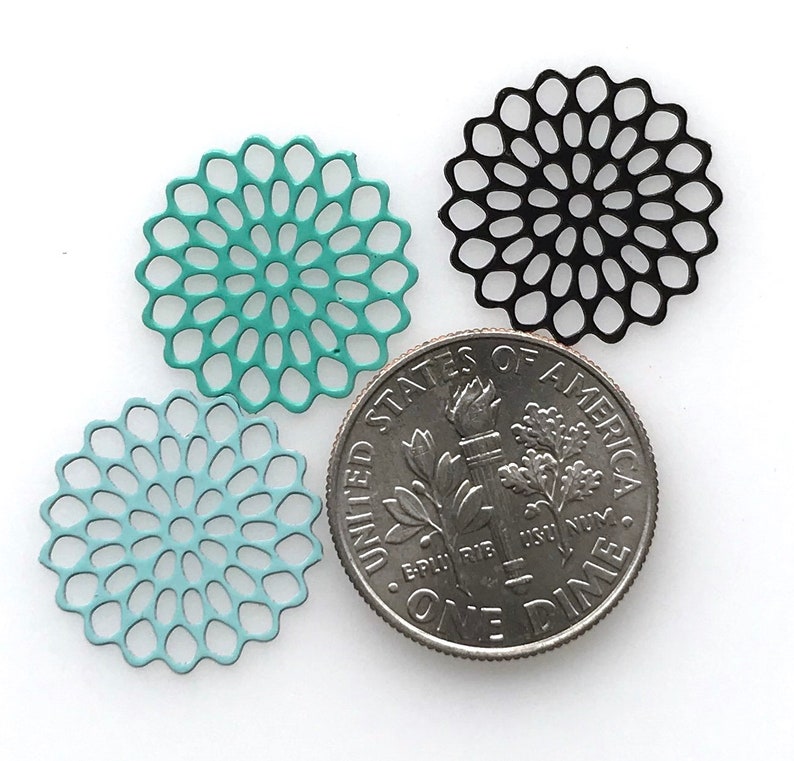 Flat Flower Component Black