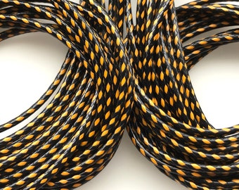 Black and Yellow Polyester Cord  2mm