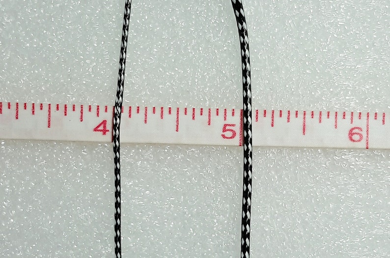 Black and White Polyester Cord 1mm image 3