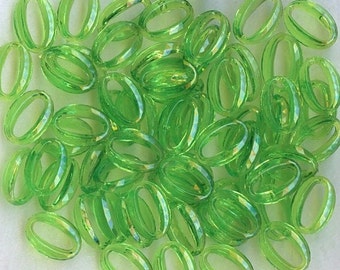 Translucent LIME Faceted Links SOLID LINK