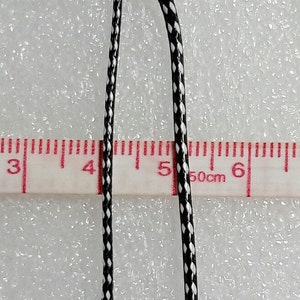 Black and White Polyester Cord 1mm image 2