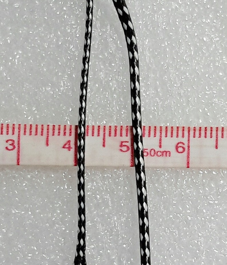 Black and White Polyester Cord 1mm image 2