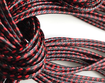 Black and Red Polyester Cord  1.5mm