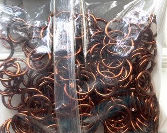 Full Bag 16ga 3/8" ID Anodized Aluminum Jump Rings Cocoa Brown