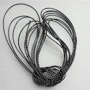 Black and White Polyester Cord 1mm image 1